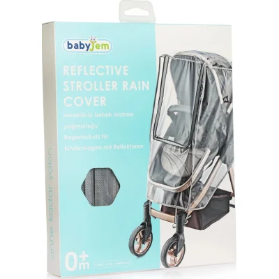 BabyJem Reflektörlü Lüks Bebek Arabası Yağmurluğu