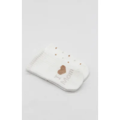 Bistyle Mom Dad Penye Kaymaz Soket Çorap, 2'li, Puan, Mom