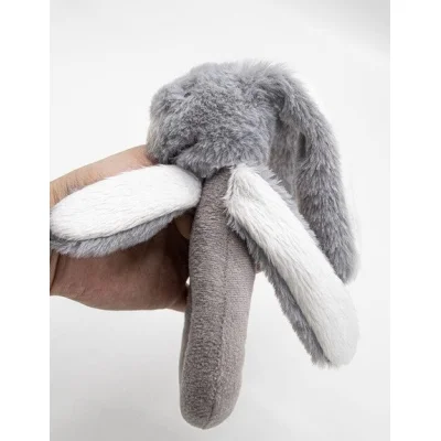 BabyJem Tutmalı Peluş, Mini Tavşan, Gri