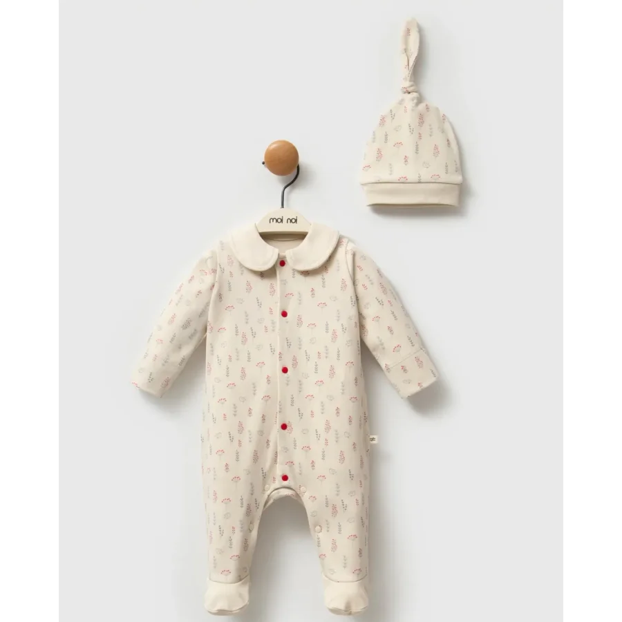 Moi Noi Kokina Şapkalı Tulum MNB1259 Bej