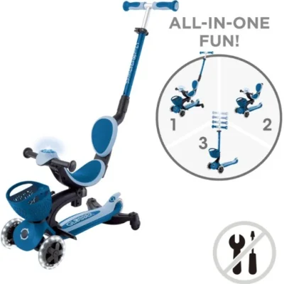 Globber Go Up Baby 360 Scooter (Işıklı) Pastel Mavi