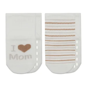 Bistyle Mom Dad Penye Kaymaz Soket Çorap, 2'li, Çember, Mom