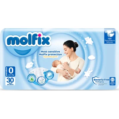 Molfix Bebek Bezi, 0 Beden, 30 Adet