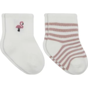 Bistyle Little Girl Penye Soket Çorap, 2'li, Ekru, Lila