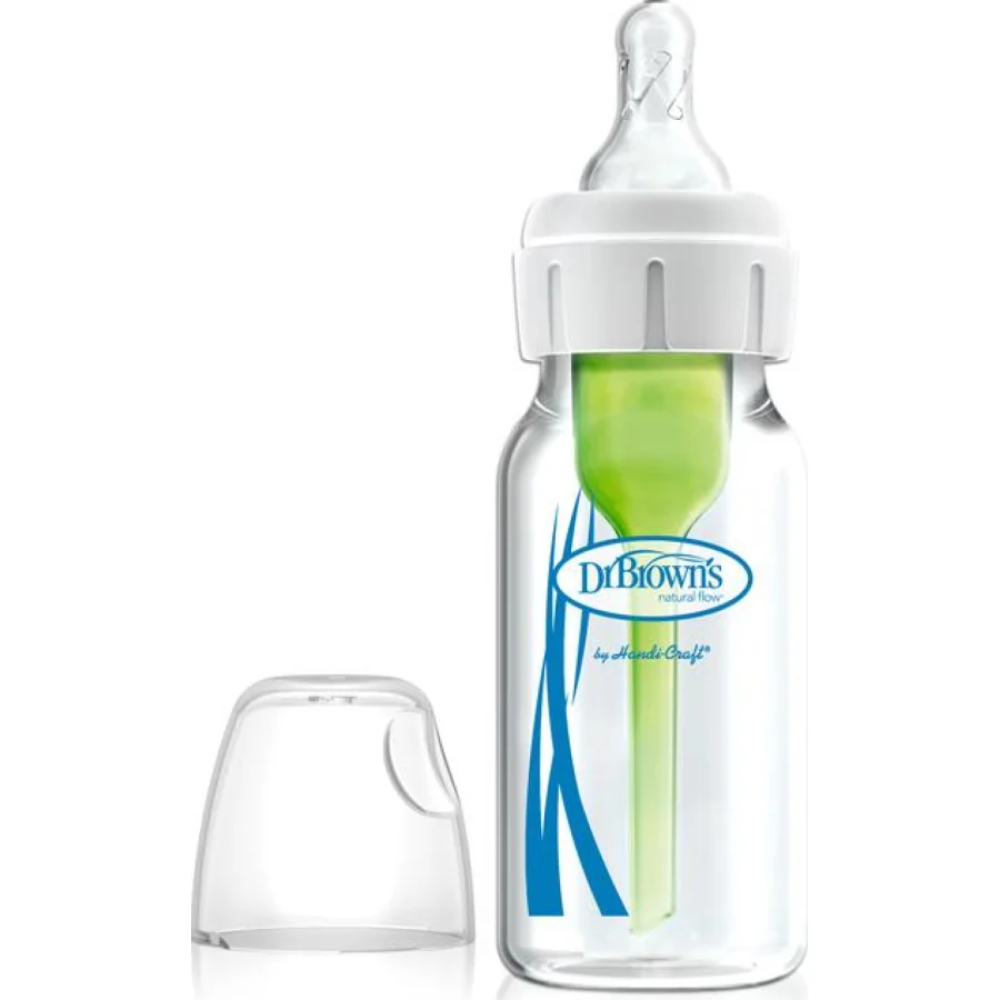 Dr Brown's Dar Ağız Antikolik Cam Biberon, 120 ml