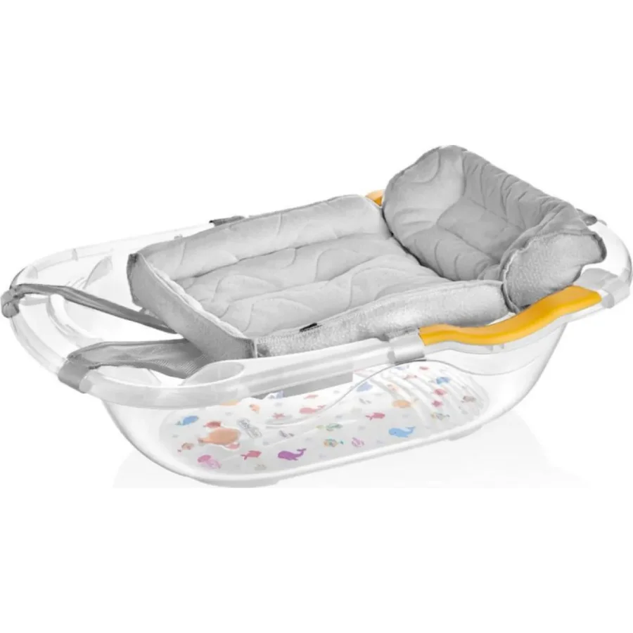 BabyJem Köpüklü Bebek Banyo Küvet Filesi, Gri
