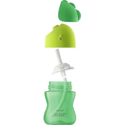 Philips Avent Desenli Pipetli Bardak, 300 ml, Yeşil