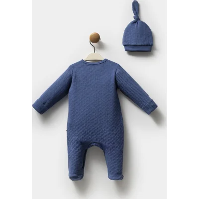 Moi Noi Şapkalı Tulum MNB1251 Navy, Mavi