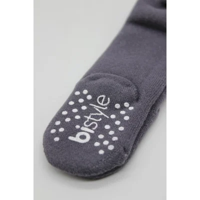 Bistyle Tekli Kaymaz Mix Havlu Külotlu Çorap 50501 Antrasit