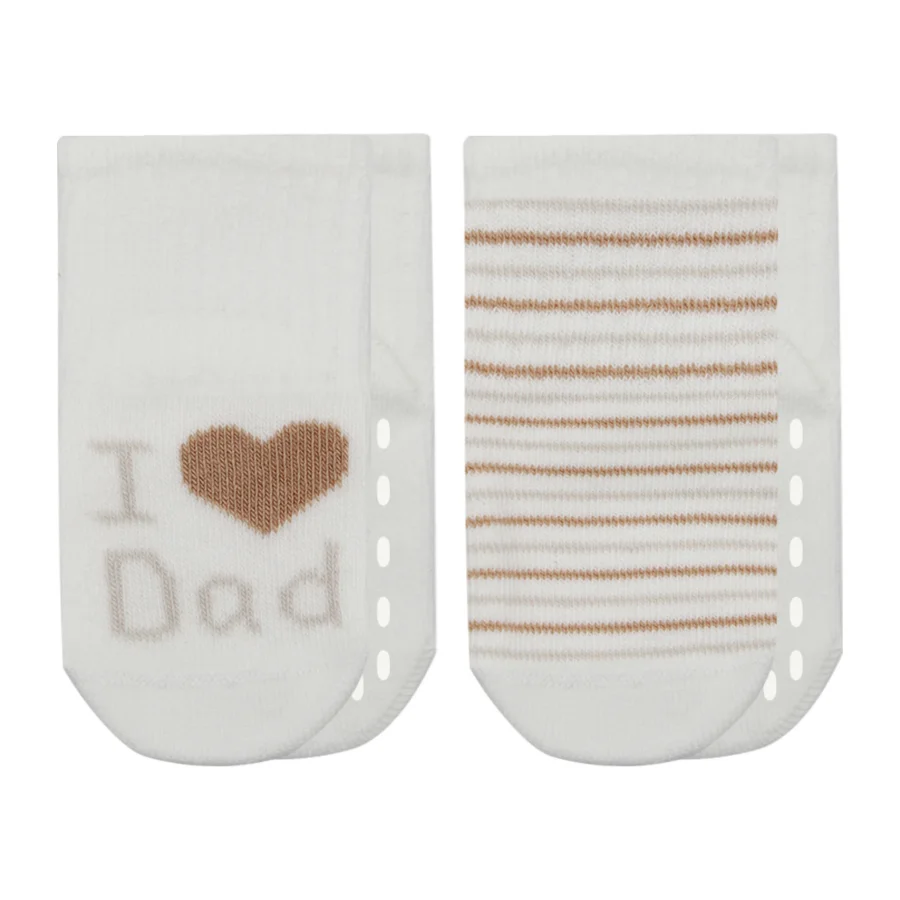 Bistyle Mom Dad Penye Kaymaz Soket Çorap, 2'li, Çember, Dad