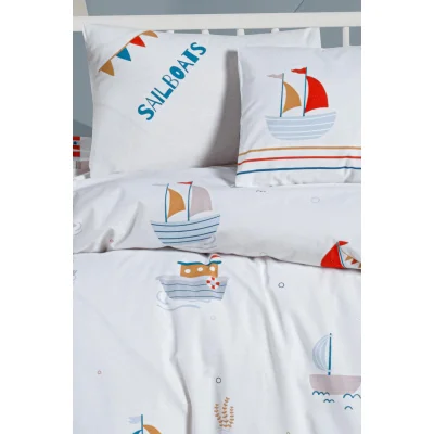 Kanz Ranforce Bebek Nevresim Takımı Knz-001 Sailboats