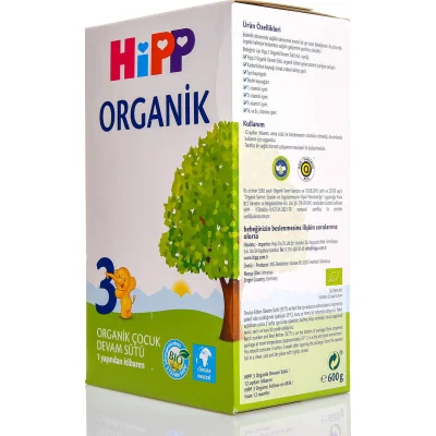 Hipp 3 Organik Çocuk Devam Sütü, 600 g