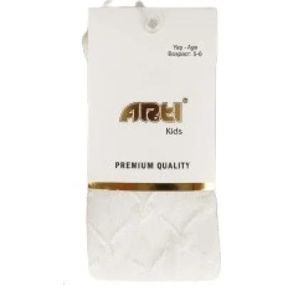 Artı Kalp Kabartmalı Kız Külotlu Çorap, Asorti