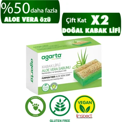 Agarta Kabak Lifli Aloe Vera Sabunu, 125 g