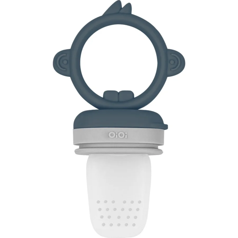 OiOi Silikon Püre Meyve Sebze Emziği Deep Blue / Powder, Gri