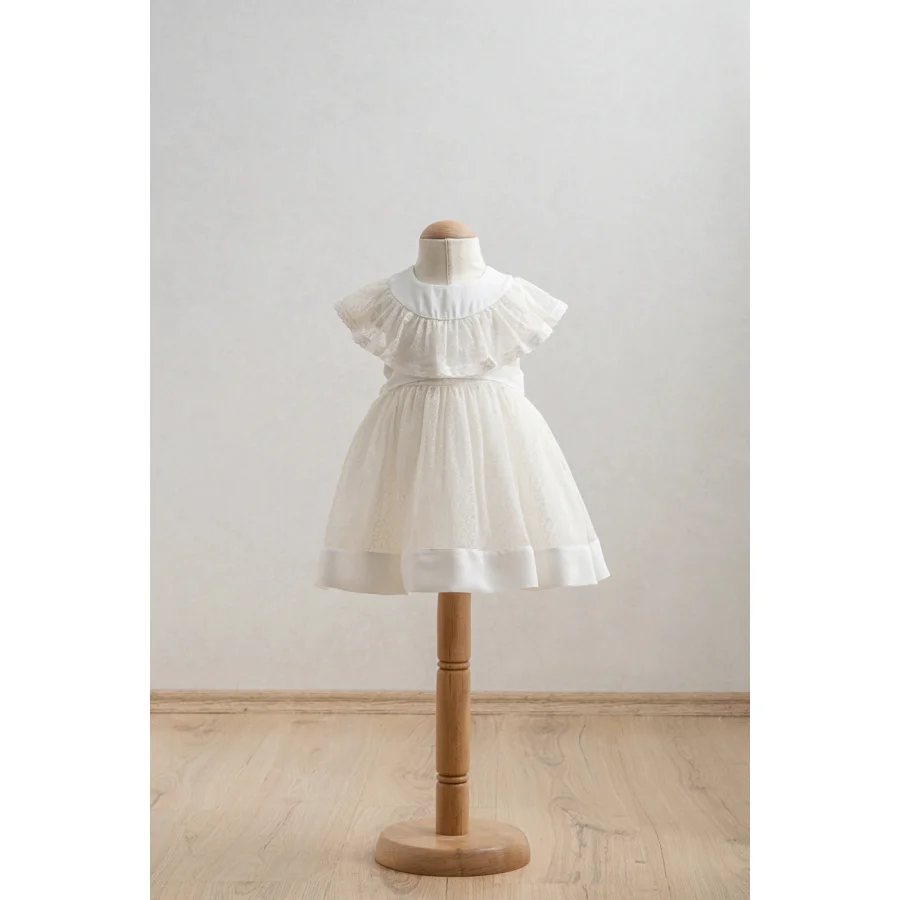 Tongs Baby Bebek Elbise, Ekru