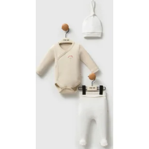 Moi Noi Kokina Şapka Body Pantolon Takım, Bej