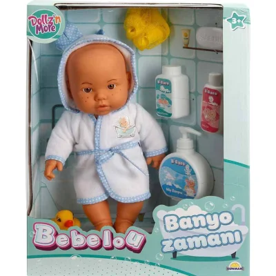Sunman Bebelou Banyo Zamanı Bebek Seti, 35 cm