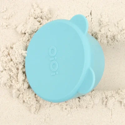 OiOi Silikon Kapaklı Mini Kase & Mini Bites, Aqua Green/Powder Gray, 2'li