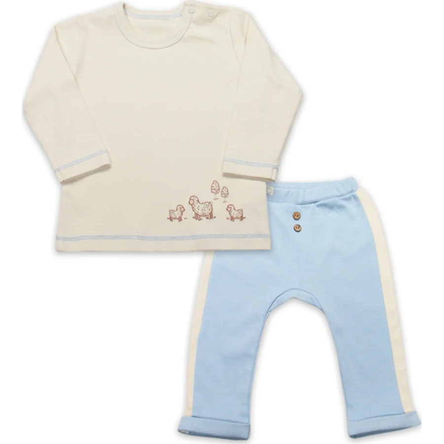 Bistyle Curly Lamb Bebe Takım, 2'li, Bej-Ekru, Ekru