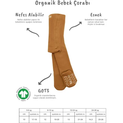 Bistyle Tekli Kaymaz Mix Havlu Külotlu Çorap 50501 Hardal