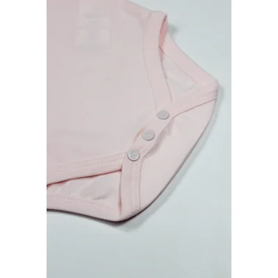 Bistyle Organik Natural Basic Style Yarım Kol Body, Pembe