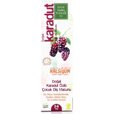 Eyüp Sabri Tuncer Doğal Karadut Özlü Diş Macunu, 2-6 Yaş, 60 ml