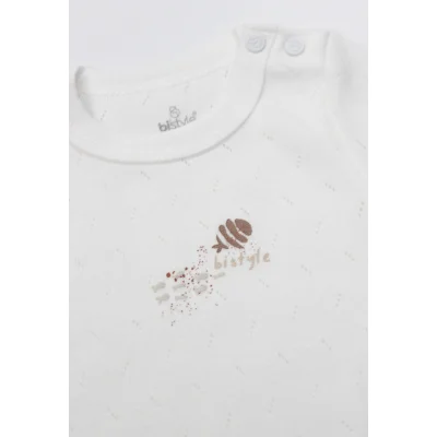 Bistyle Ocean And Starfish Yarım Kol Badi, Ekru