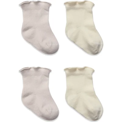 Bistyle Overlok Style Penye Soket Çorap, 2'li, Taş