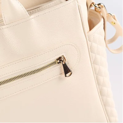 M&Y Athena Deri Anne Bebek Bakım Çantası, Krem