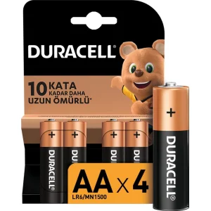 Duracell Kalem Pil, AA, 4'lü