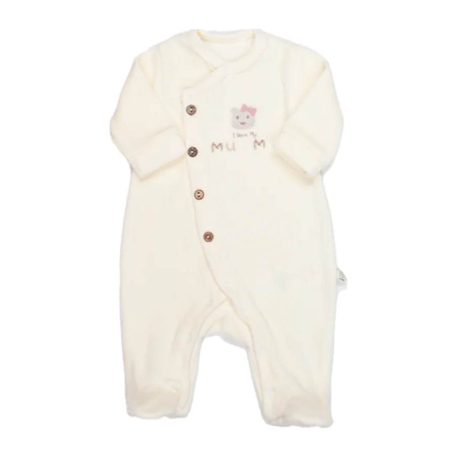 Bistyle Tulum Kadife I Love Mummy, Ekru