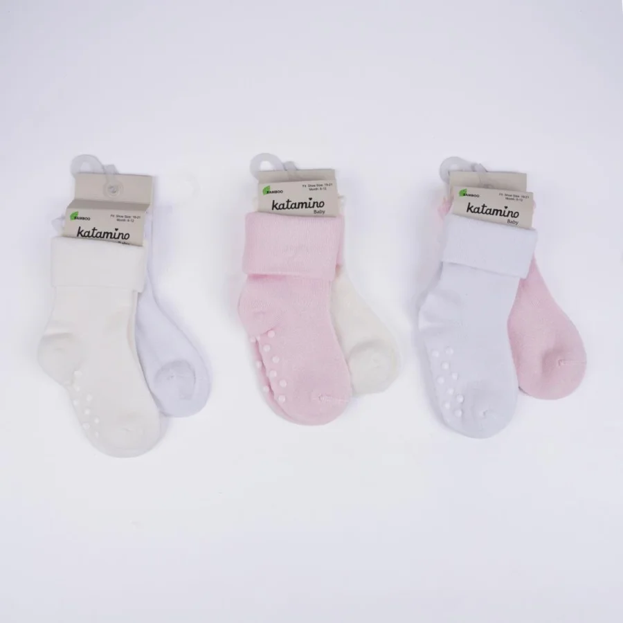 Katamino Monala Abs'li 2'li Kız Modal Bebek Soket K44091 Asorti