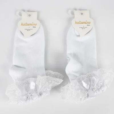 Katamino Ada Aks. Soket Çorap, Beyaz