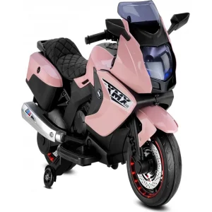 Babyhope 438A XMX-316 Ledli Akülü Motor, 12 Volt, Pembe