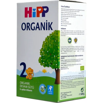 Hipp 2 Organik Devam Sütü, 600 g