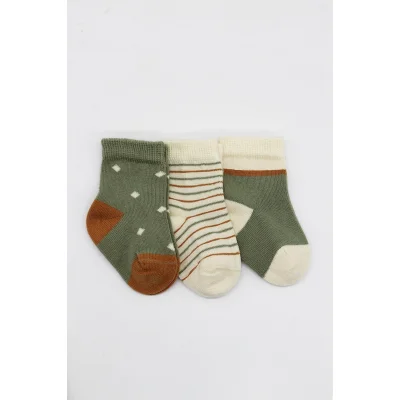 Bistyle Penye Kız Soket Çorap, 3'lü, Nil