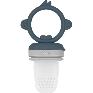 OiOi Silikon Püre Meyve Sebze Emziği, Deep Blue/Powder Gray