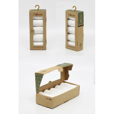 Bistyle 5'li Penye Soket Kutulu Basic Çorap 10131 Ekru