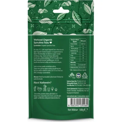 Wefood Spirulina Tozu, 100 g