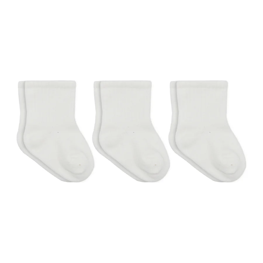 Bistyle Penye Soket Çorap, 3'lü, Ekru
