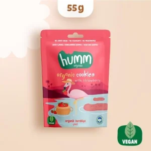 Humm Organik Vegan Çilekli Kurabiye, 55 g