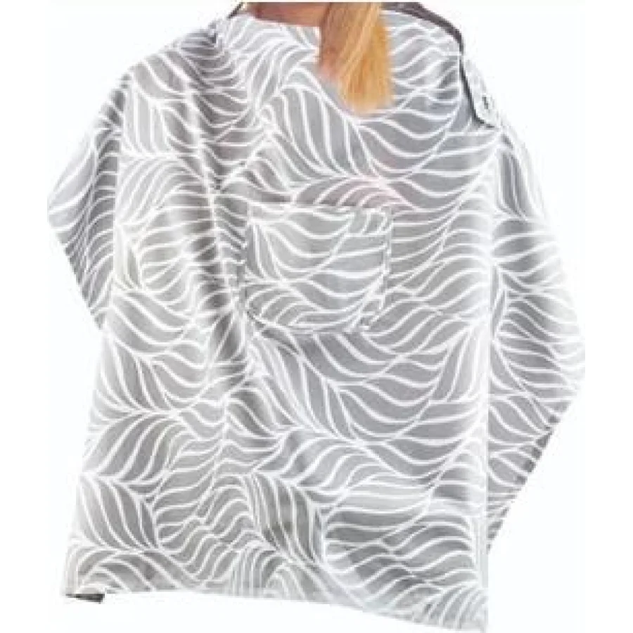 BabyJem Cepli Emzirme Önlüğü, Gri Yaprak