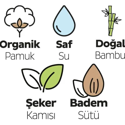 Sleepy Bio Natural Islak Havlu Mendil, 120 Yaprak