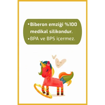 Bebedor Geniş Ağızlı Isıya Dayanıklı Cam Biberon, 260 ml 