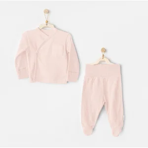 Andywawa Side Snap Set Zıbın Takım, 2'li, Pembe