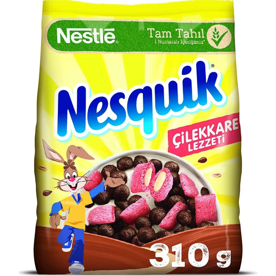 Nesquik Çilekkare Kakaolu Buğday ve Mısır Gevreği, 310 g