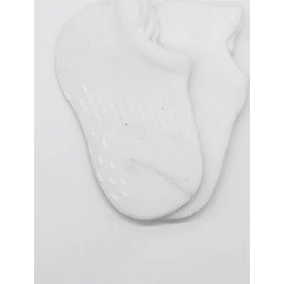 Bistyle 2'li Sneakers Kaymaz Basic Penye Çorap, Beyaz, Beyaz