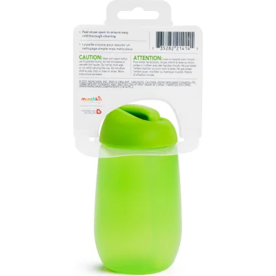 Munchkin Simple Clean Pipetli Alıştırma Bardağı, 12+ Ay, 296 ml, Yeşil