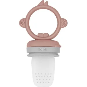 OiOi Silikon Püre Meyve Sebze Emziği, Woody Brown/Powder Gray